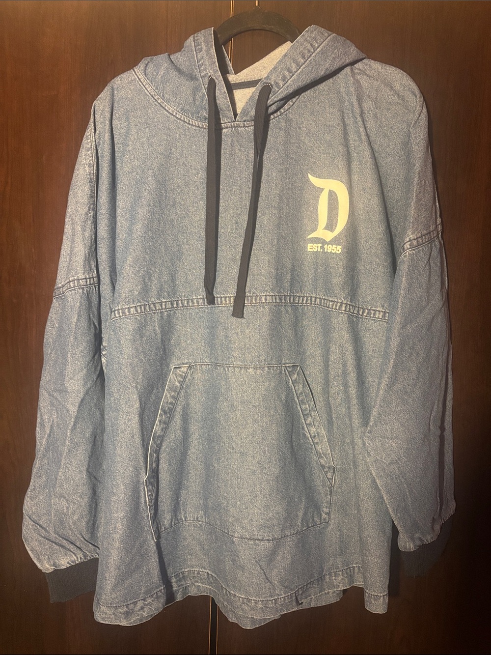 Denim Blue Hooded Disneyland spirit jersey XL